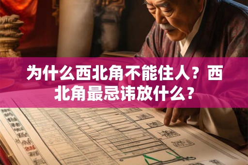 为什么西北角不能住人？西北角最忌讳放什么？