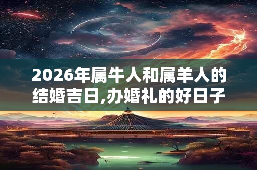 2026年属牛人和属羊人的结婚吉日,办婚礼的好日子
