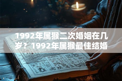1992年属猴二次婚姻在几岁？1992年属猴最佳结婚年龄