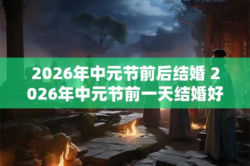 2026年中元节前后结婚 2026年中元节前一天结婚好吗