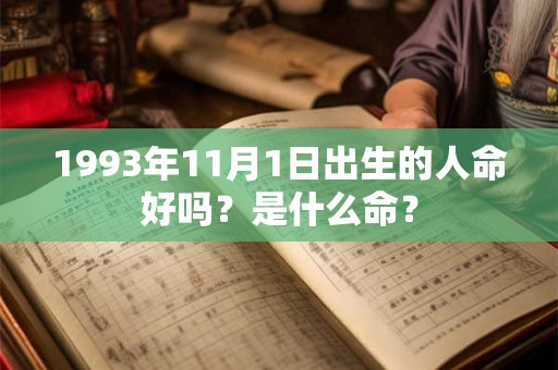 1993年11月1日出生的人命好吗?是什么命? 1993年11月1日出生的人命好吗?是什么命?