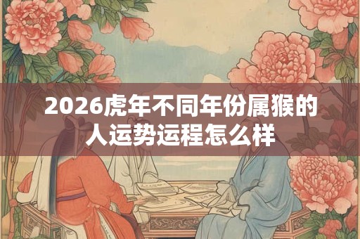 2026虎年不同年份属猴的人运势运程怎么样