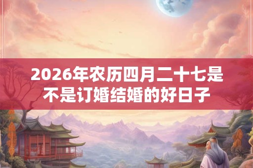 2026年农历四月二十七是不是订婚结婚的好日子