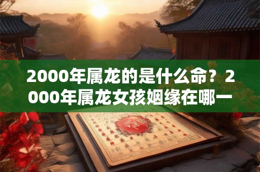 2000年属龙的是什么命？2000年属龙女孩姻缘在哪一年？