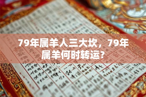79年属羊人三大坎，79年属羊何时转运？