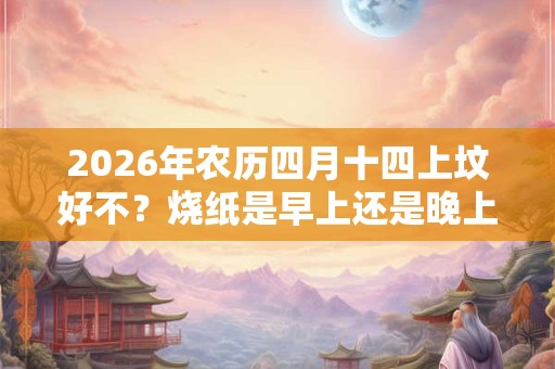 2026年农历四月十四上坟好不？烧纸是早上还是晚上好？