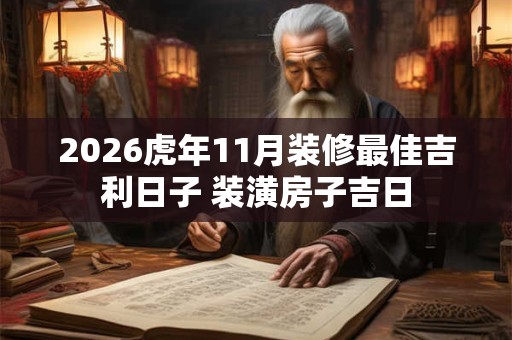 2026虎年11月装修最佳吉利日子 装潢房子吉日