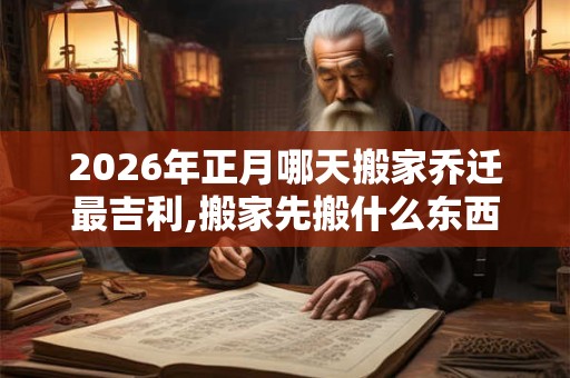 2026年正月哪天搬家乔迁最吉利,搬家先搬什么东西最旺财吉利？
