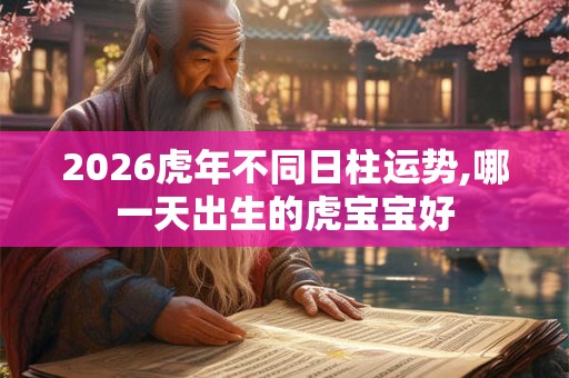2026虎年不同日柱运势,哪一天出生的虎宝宝好 2026虎年不同日柱运势,哪一天出生的虎宝宝好