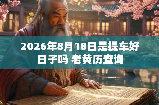 2026年8月18日是提车好日子吗 老黄历查询