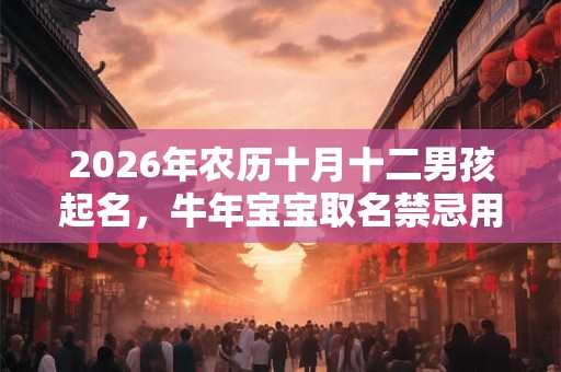 2026年农历十月十二男孩起名,牛年宝宝取名禁忌用字 2026年农历十月十二男孩起名,牛年宝宝取名禁忌用字