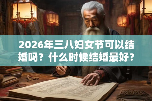 2026年三八妇女节可以结婚吗？什么时候结婚最好？