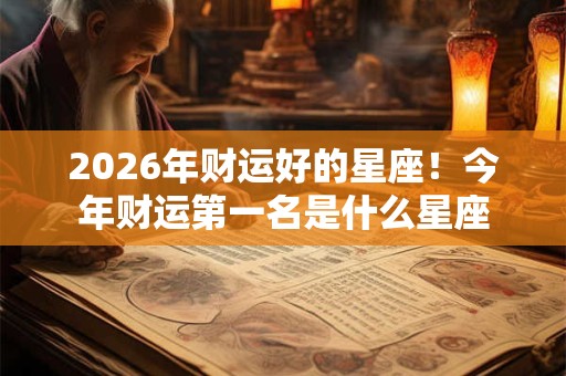 2026年财运好的星座！今年财运第一名是什么星座