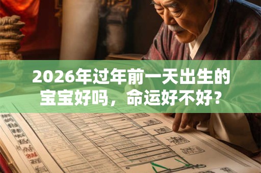 2026年过年前一天出生的宝宝好吗，命运好不好？