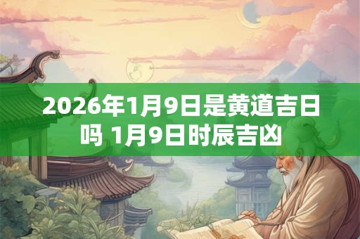 2026年1月9日是黄道吉日吗 1月9日时辰吉凶