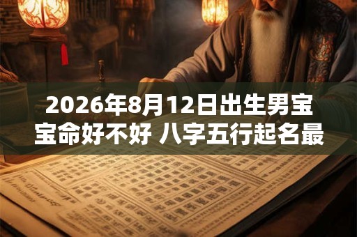 2026年8月12日出生男宝宝命好不好 八字五行起名最全款