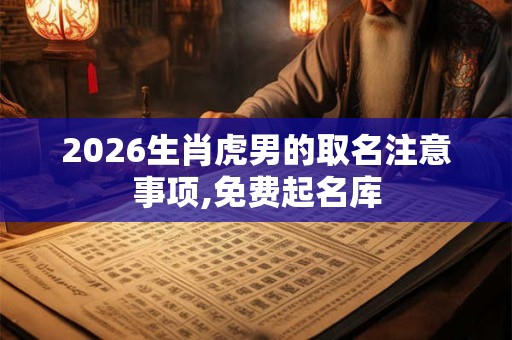2026生肖虎男的取名注意事项,免费起名库