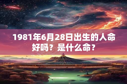 1981年6月28日出生的人命好吗？是什么命？