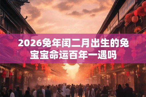 2026兔年闰二月出生的兔宝宝命运百年一遇吗
