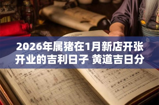 2026年属猪在1月新店开张开业的吉利日子 黄道吉日分析
