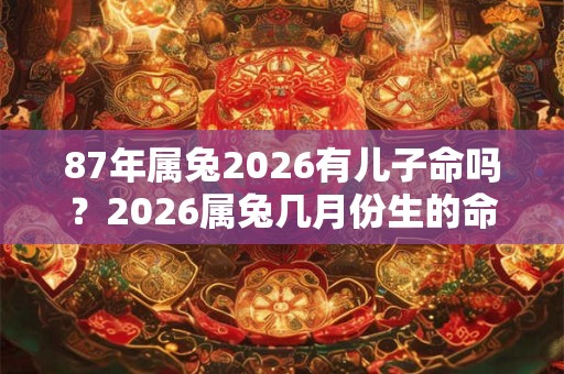 87年属兔2026有儿子命吗？2026属兔几月份生的命最好？