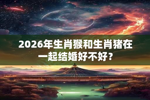 2026年生肖猴和生肖猪在一起结婚好不好？