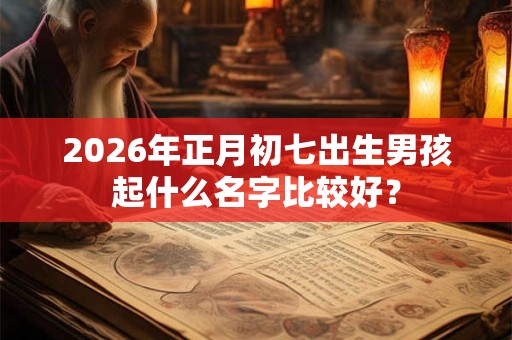 2026年正月初七出生男孩起什么名字比较好？