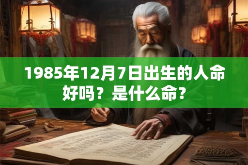1985年12月7日出生的人命好吗？是什么命？