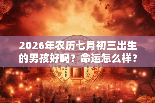 2026年农历七月初三出生的男孩好吗？命运怎么样？