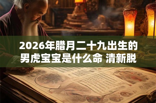 2026年腊月二十九出生的男虎宝宝是什么命 清新脱俗寓意好的名字
