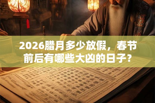 2026腊月多少放假，春节前后有哪些大凶的日子？