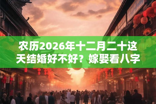 农历2026年十二月二十这天结婚好不好？嫁娶看八字