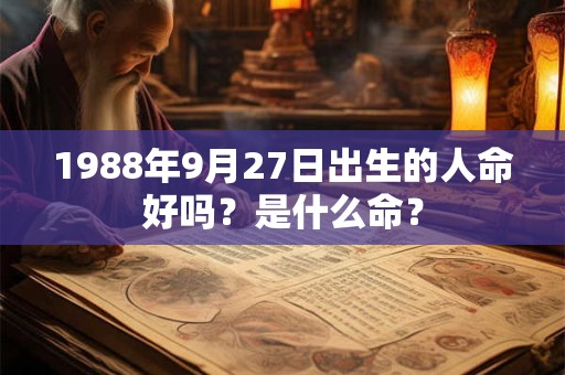 1988年9月27日出生的人命好吗？是什么命？