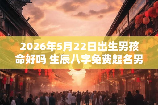 2026年5月22日出生男孩命好吗 生辰八字免费起名男孩