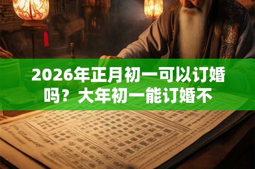 2026年正月初一可以订婚吗?大年初一能订婚不 2026年正月初一可以订婚吗?大年初一能订婚不