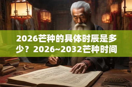 2026芒种的具体时辰是多少？2026~2032芒种时间表