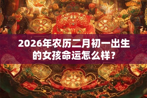 2026年农历二月初一出生的女孩命运怎么样？