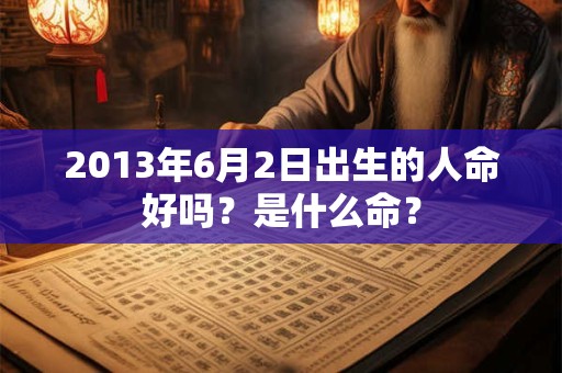 2013年6月2日出生的人命好吗？是什么命？