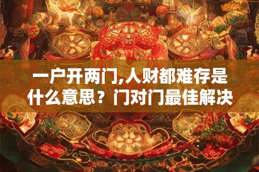 一户开两门,人财都难存是什么意思？门对门最佳解决方法