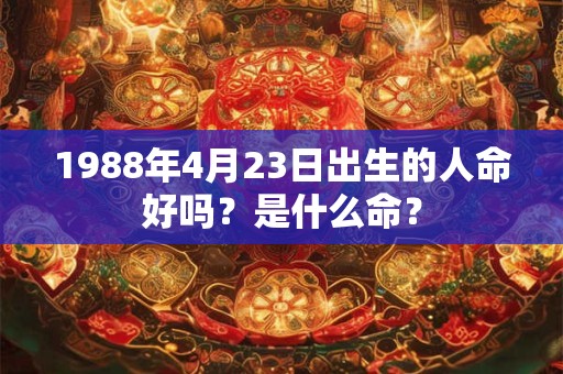 1988年4月23日出生的人命好吗？是什么命？
