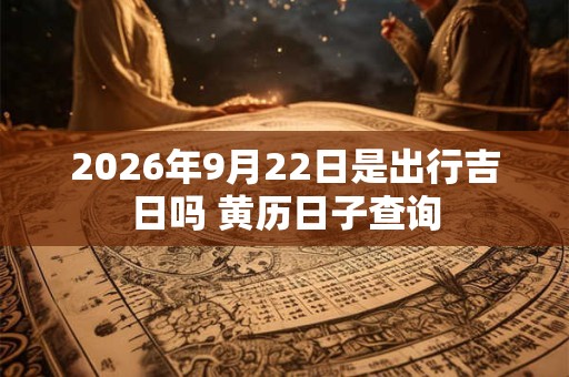 2026年9月22日是出行吉日吗 黄历日子查询