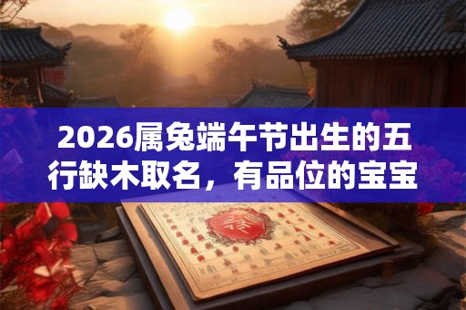 2026属兔端午节出生的五行缺木取名，有品位的宝宝名字