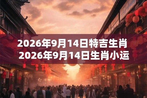 2026年9月14日特吉生肖 2026年9月14日生肖小运播报
