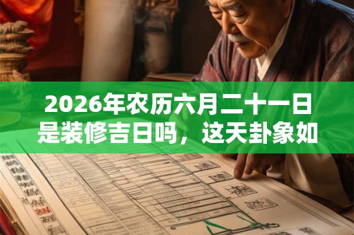 2026年农历六月二十一日是装修吉日吗,这天卦象如何? 2026年农历六月二十一日是装修吉日吗,这天卦象如何?