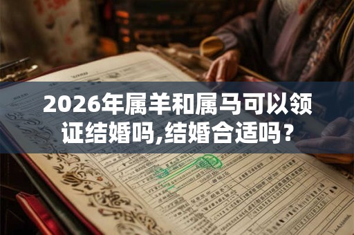 2026年属羊和属马可以领证结婚吗,结婚合适吗? 2026年属羊和属马可以领证结婚吗,结婚合适吗?