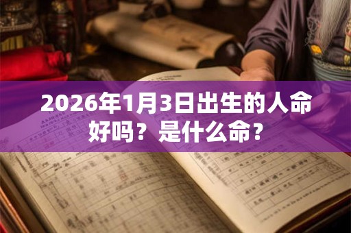 2026年1月3日出生的人命好吗？是什么命？