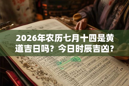 2026年农历七月十四是黄道吉日吗？今日时辰吉凶？