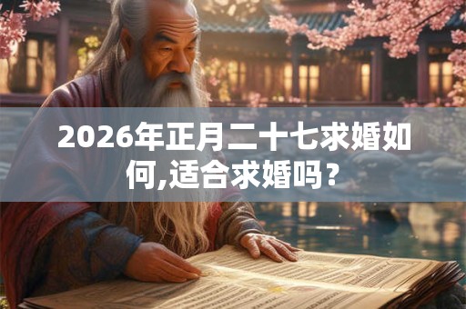 2026年正月二十七求婚如何,适合求婚吗? 2026年正月二十七求婚如何,适合求婚吗?