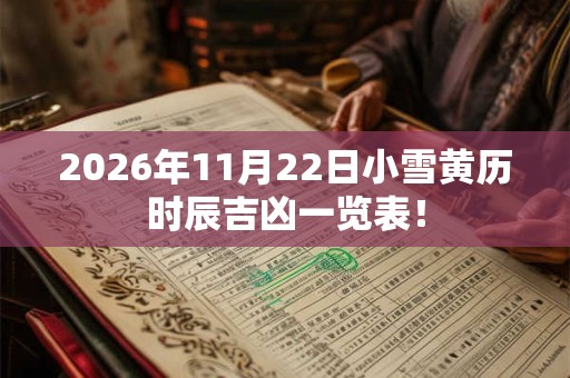 2026年11月22日小雪黄历时辰吉凶一览表！