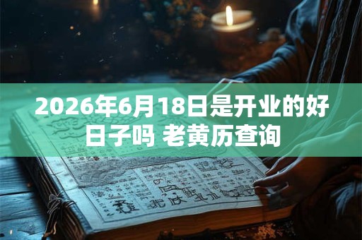 2026年6月18日是开业的好日子吗 老黄历查询